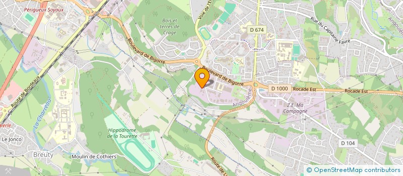 localisation de l'entreprise BATI CHARENTE à ANGOULEME