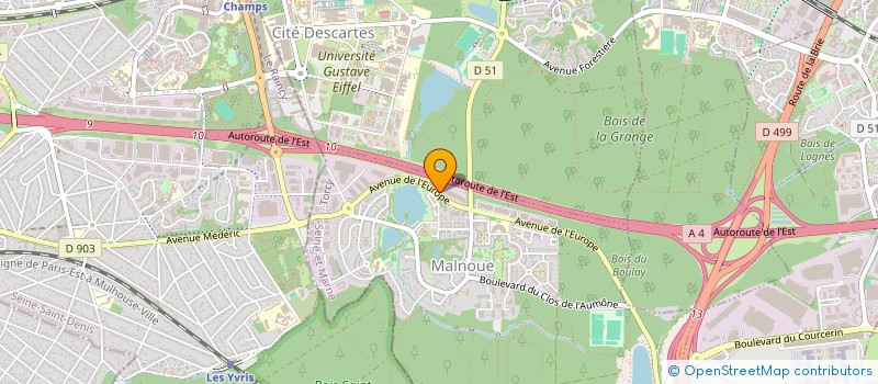 localisation de l'entreprise BATI COM à EMERAINVILLE