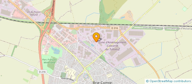 localisation de l'entreprise BATI CONCEPT à BRIE-COMTE-ROBERT