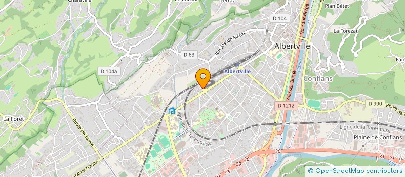 localisation de l'entreprise BATI CONCEPT à ALBERTVILLE