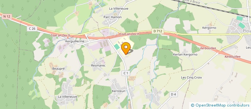 localisation de l'entreprise BATI CONCEPT SARL à LANRODEC
