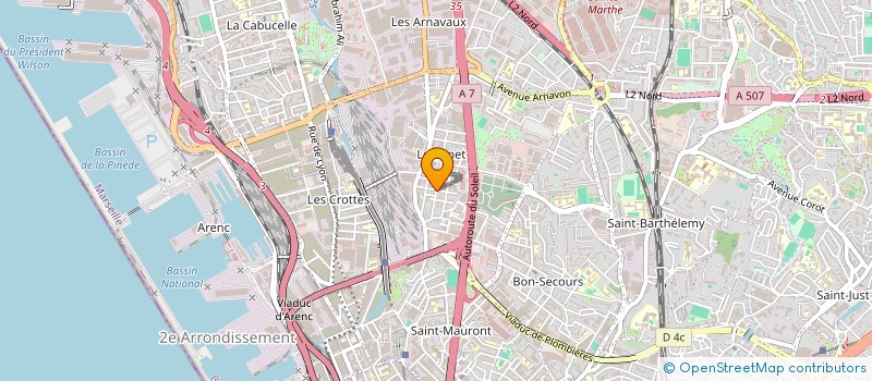localisation de l'entreprise BATI-CONSTRUCTION à MARSEILLE