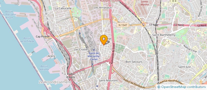 localisation de l'entreprise BATI CONSULT à MARSEILLE