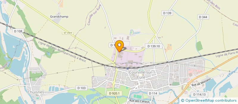 localisation de l'entreprise BATI COULEUR  COURVILLE-SUR-EURE