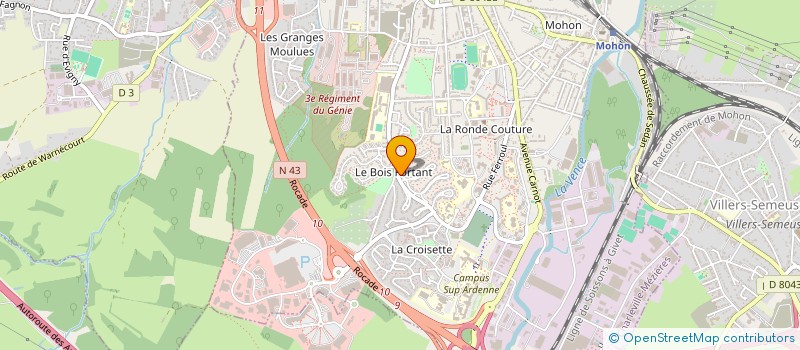 localisation de l'entreprise BATI COUVERTURE à CHARLEVILLE-MEZIERES