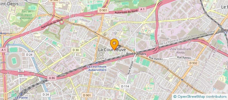 localisation de l'entreprise BATI COUVERTURE à LA COURNEUVE
