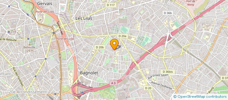 localisation de l'entreprise BATI CX à BAGNOLET