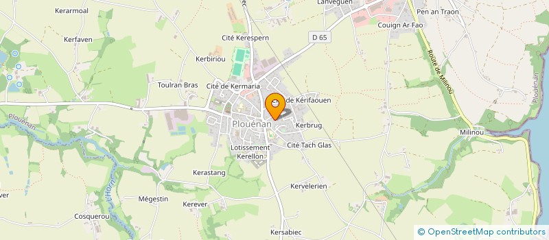 localisation de l'entreprise BATI-D à PLOUENAN