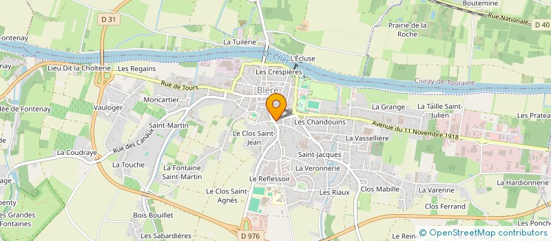 localisation de l'entreprise BATI-DECO  BLERE