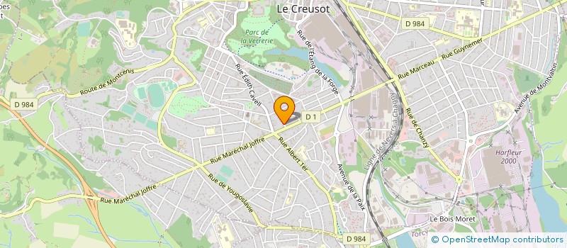 localisation de l'entreprise BATI'DECO à LE CREUSOT
