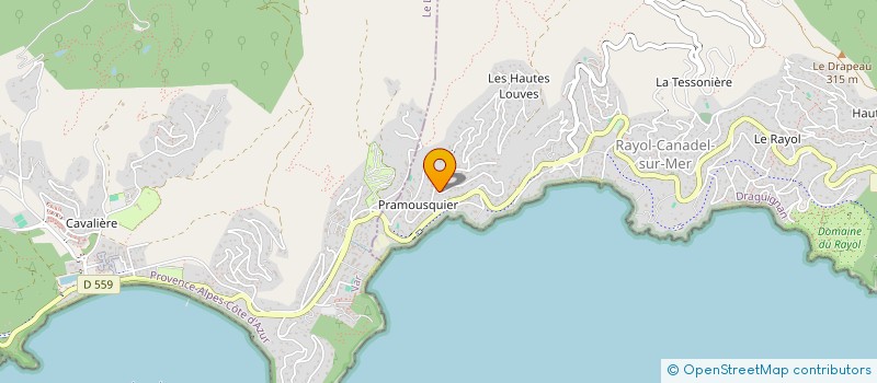 localisation de l'entreprise BATI DECORS à RAYOL-CANADEL-SUR-MER