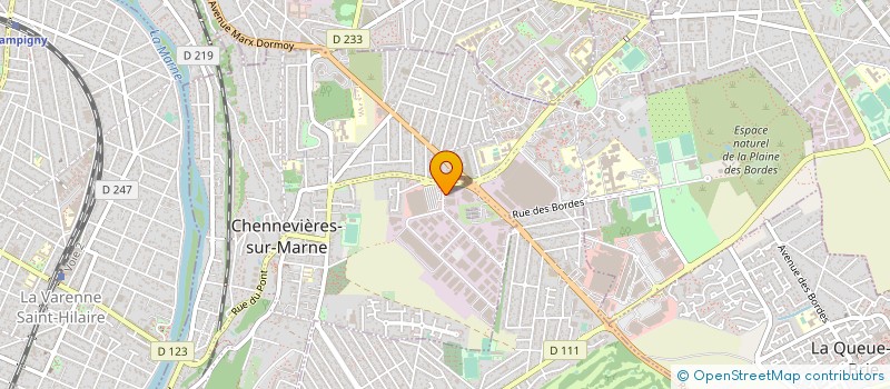 localisation de l'entreprise BATI DESIGN à CHENNEVIERES-SUR-MARNE
