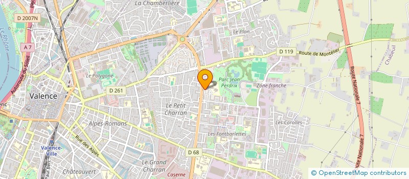localisation de l'entreprise BATI DESIGN à VALENCE