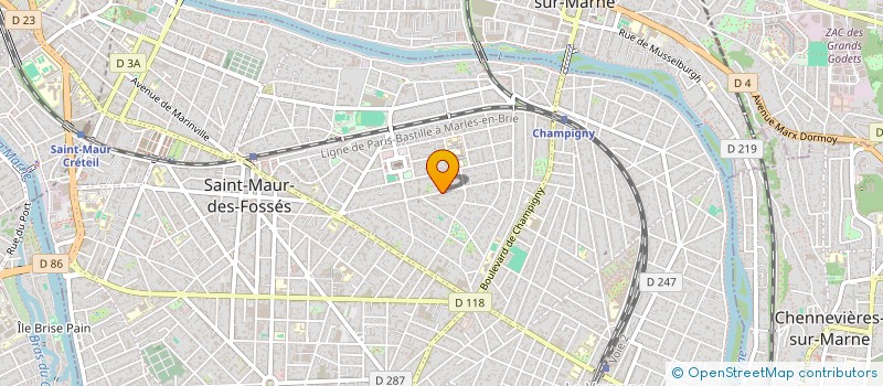 localisation de l'entreprise BATI DOMUS à SAINT-MAUR-DES-FOSSES