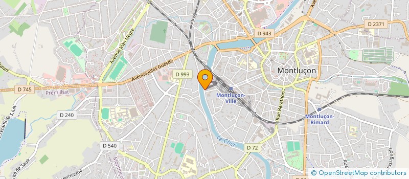 localisation de l'entreprise BATI ECO ENERGIE à MONTLUCON