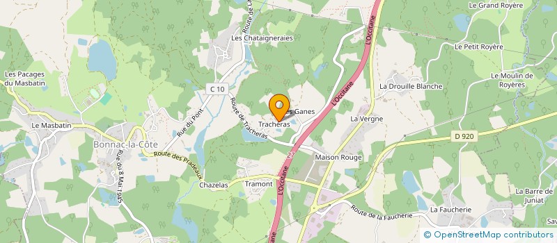localisation de l'entreprise BATI ECO IMMO à BONNAC-LA-COTE