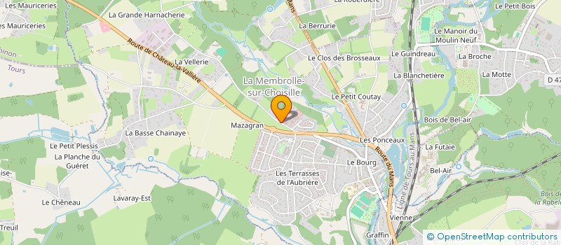 localisation de l'entreprise BATI-EDUC'ACTIVE PAR ABREVIATION B.E.A.  LA MEMBROLLE-SUR-CHOISILLE