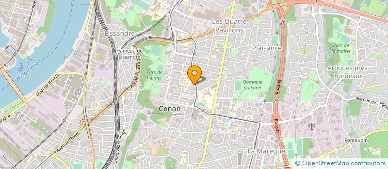 localisation de l'entreprise BATI ELEGANCE à CENON