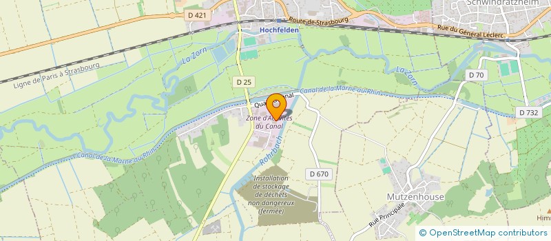 localisation de l'entreprise BATI ELSASS ENVIRONNEMENT  HOCHFELDEN