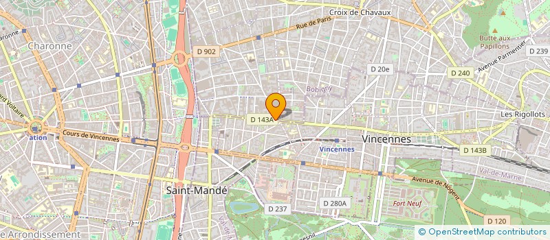localisation de l'entreprise BATI ENERGIE à MONTREUIL