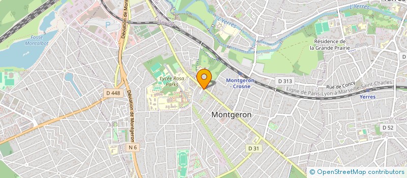 localisation de l'entreprise BATI ENVIRONNEMENT à MONTGERON