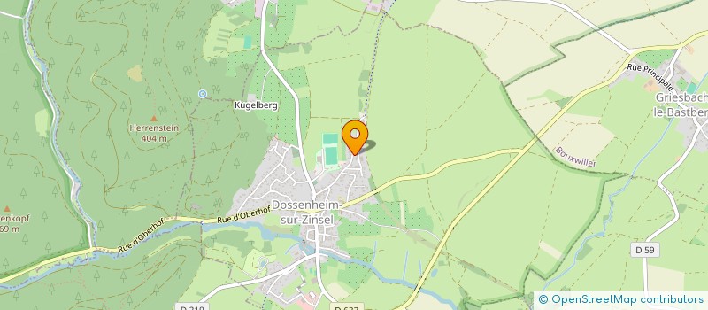 localisation de l'entreprise BATI-ENVIRONNEMENT ALSACE LORRAINE (B.E.A.L.)  DOSSENHEIM-SUR-ZINSEL