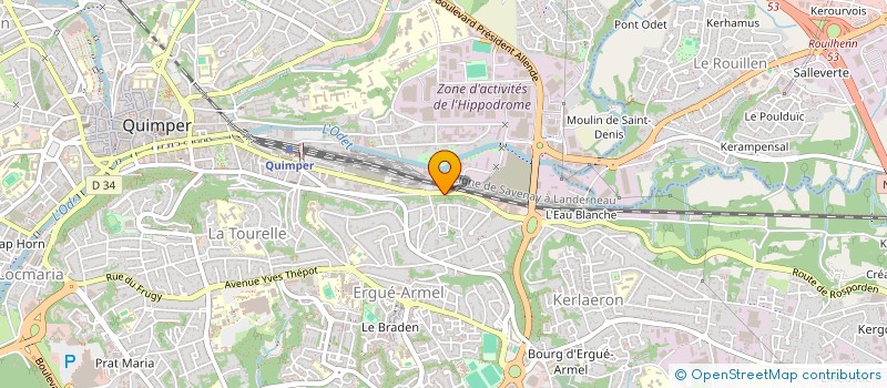 localisation de l'entreprise BATI ET TP à PLOMELIN