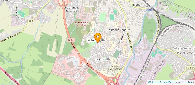 localisation de l'entreprise BATI ETANCHE CONSTRUCTION à CHARLEVILLE-MEZIERES