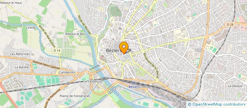 localisation de l'entreprise BATI ETUD 34 à BEZIERS