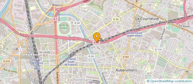 localisation de l'entreprise BATI EVO à AUBERVILLIERS