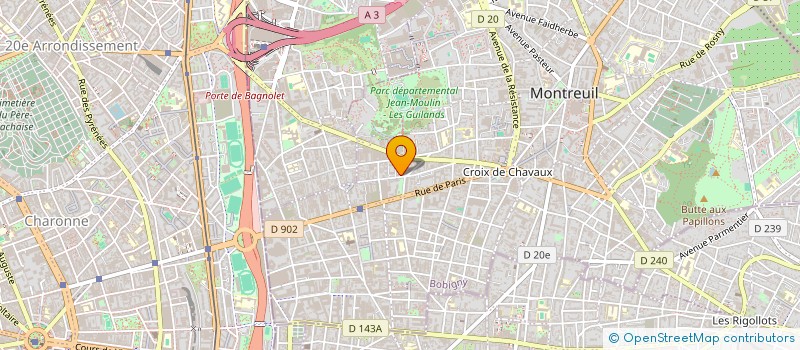 localisation de l'entreprise BATI F.ALOUI à MONTREUIL