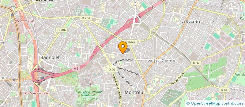 localisation de l'entreprise BATI FACE à MONTREUIL