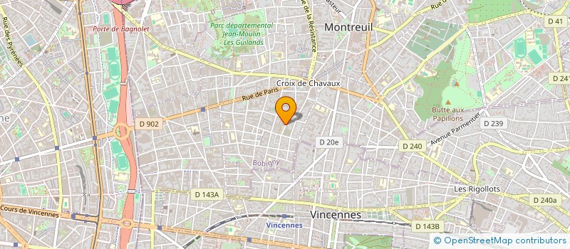 localisation de l'entreprise BATI FERMETURES à MONTREUIL