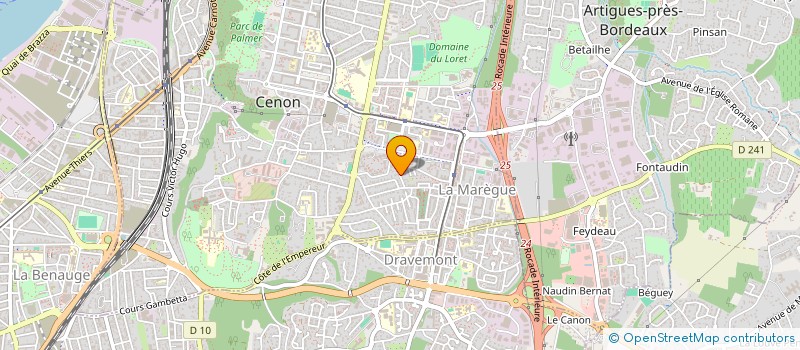 localisation de l'entreprise BATI -FINITION 33  CENON