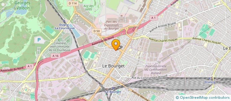 localisation de l'entreprise BATI FIRST à LE BOURGET