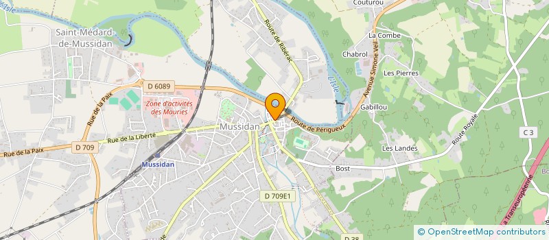 localisation de l'entreprise BATI FLUIDE ELEC  MUSSIDAN