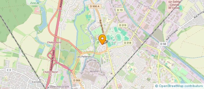localisation de l'entreprise BATI FM à CHALON-SUR-SAONE