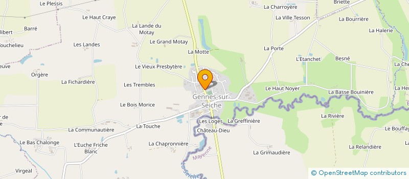 localisation de l'entreprise BATI FOLIE  GENNES-SUR-SEICHE