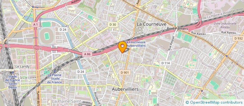 localisation de l'entreprise BATI-FRANCE à LA COURNEUVE