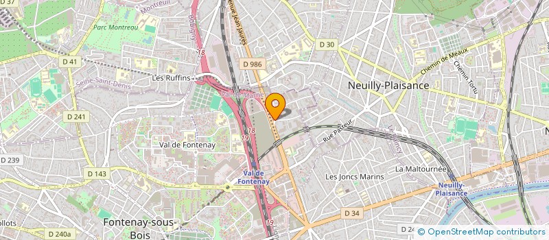 localisation de l'entreprise BATI GRAPH à FONTENAY-SOUS-BOIS