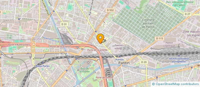 localisation de l'entreprise BATI GRAPH à PANTIN
