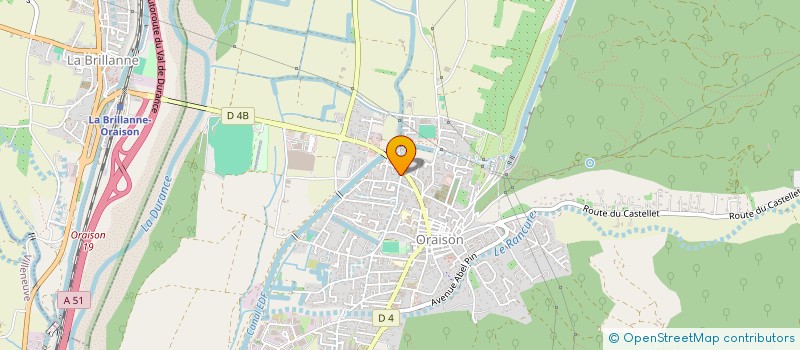 localisation de l'entreprise BATI GRIMA  ORAISON