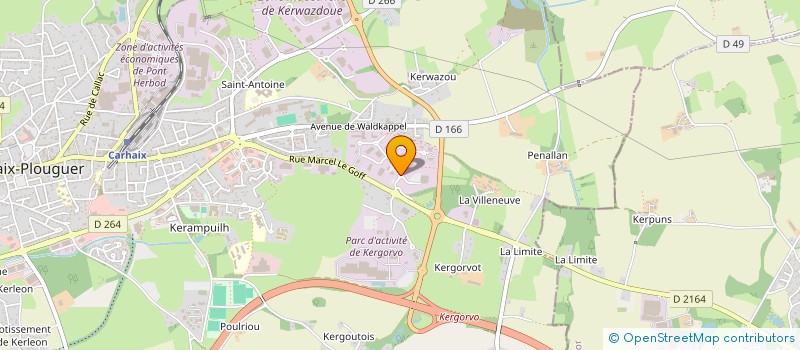 localisation de l'entreprise BATI H/H  CARHAIX-PLOUGUER