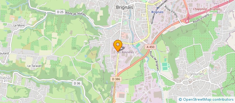 localisation de l'entreprise BATI-HARMONIE à BRIGNAIS
