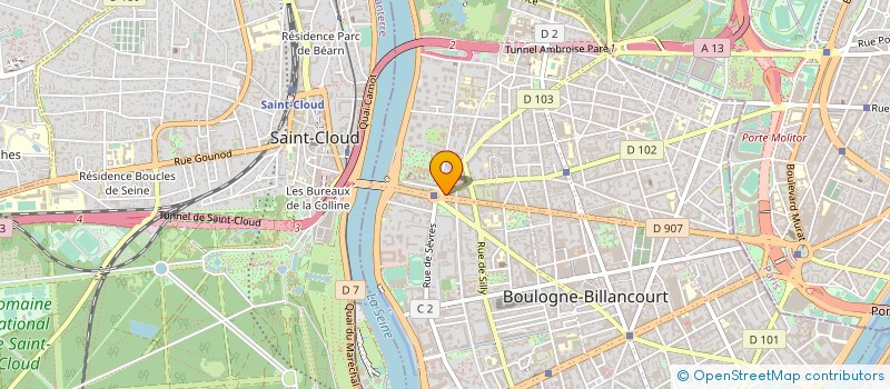localisation de l'entreprise BATI LAND LA FENETRE DE LA REINE à BOULOGNE-BILLANCOURT