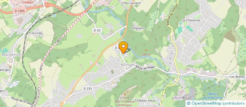 localisation de l'entreprise BATI LEMAN à ALLINGES
