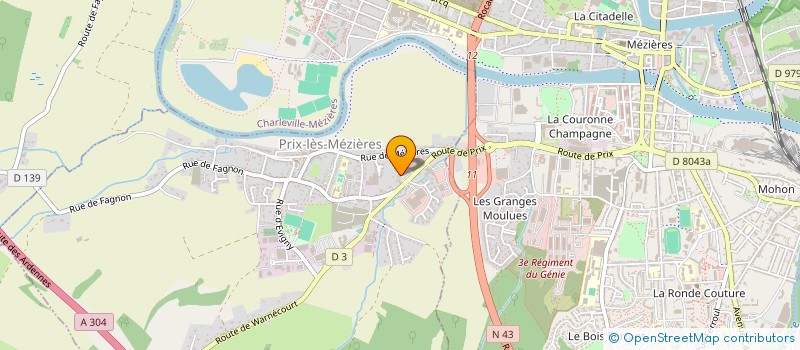 localisation de l'entreprise BATI LOGIS à PRIX-LES-MEZIERES