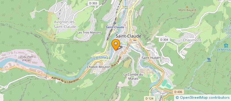 localisation de l'entreprise BATI LR à SAINT-CLAUDE