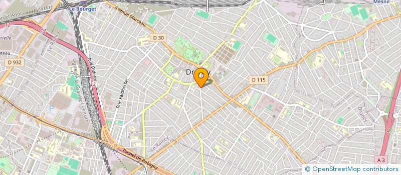 localisation de l'entreprise BATI M à DRANCY