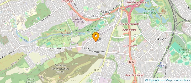 localisation de l'entreprise BATI-MAT  AVION